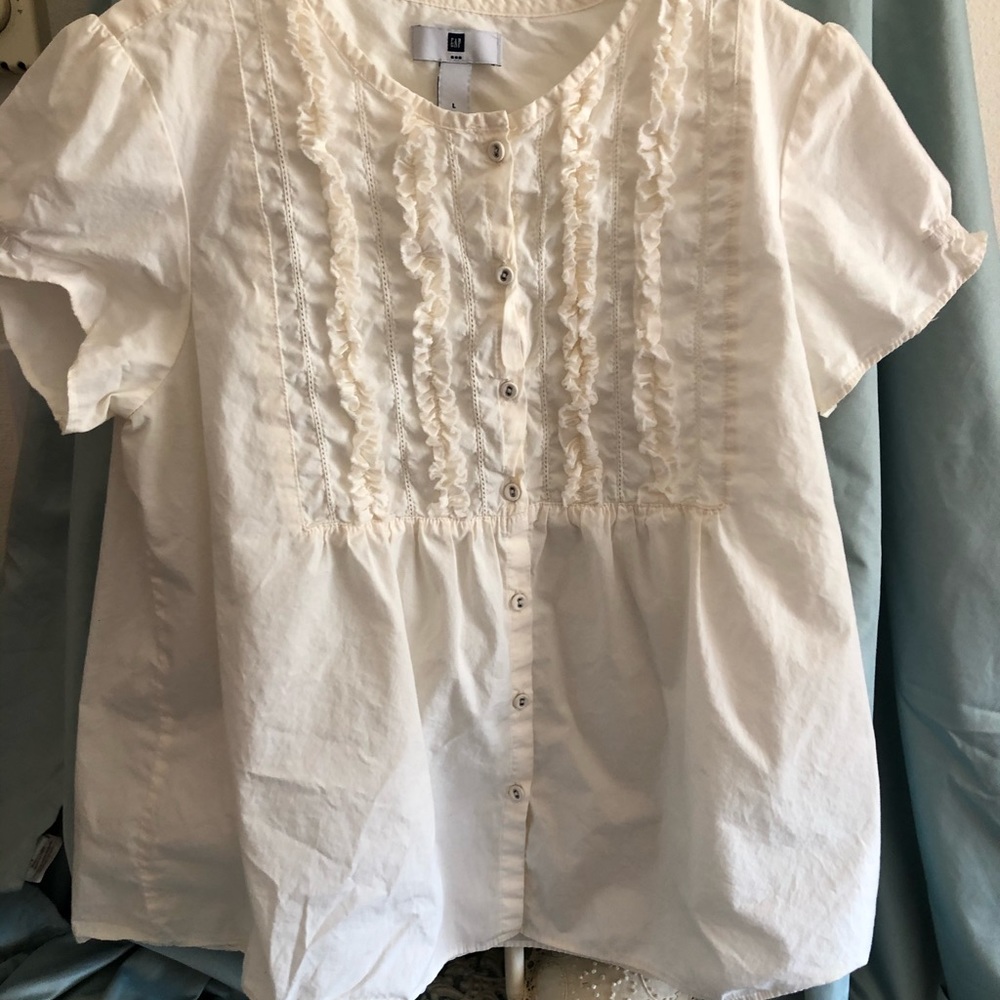 Crisp White Babydoll Blouse